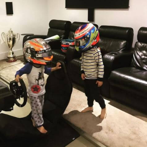 Simon Grosjean with his brother, Sacha Grosjean.